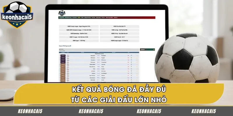 Keo nha cai 5 update kết quả bóng đá đầy đủ và chi tiết