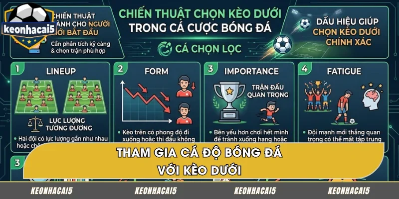 Tham gia cá cược bóng đá với kèo dưới có chọn lọc kỹ càng