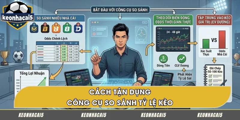 Cách tận dụng công cụ so sánh tỷ lệ kèo hiệu quả