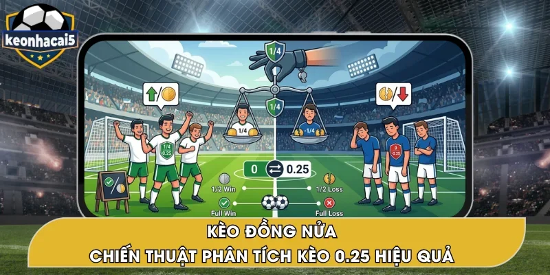 Kèo Đồng Nửa – Chiến Thuật Cược Chấp 0.25 Đầy Hấp Dẫn