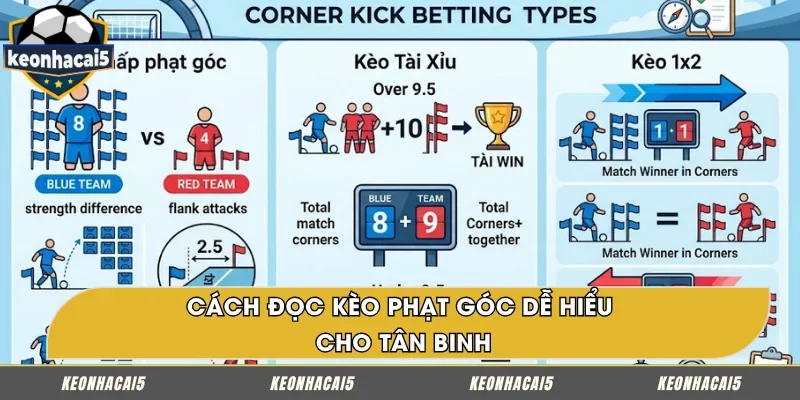 Hướng dẫn cách đọc kèo phạt góc đơn giản cho người mới
