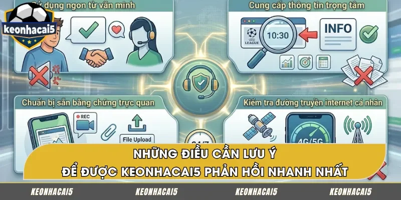 Các lưu ý cần biết để nhận phản hồi từ kèo nhà cái 5 nhanh chóng
