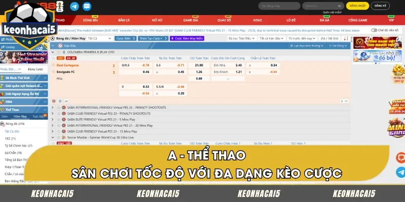 A - Thể Thao: Điểm đến cho tốc độ và sự đa dạng
