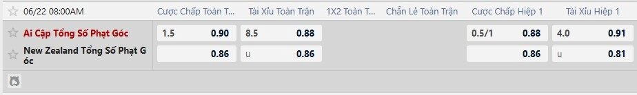 Ai Cập vs New Zealand